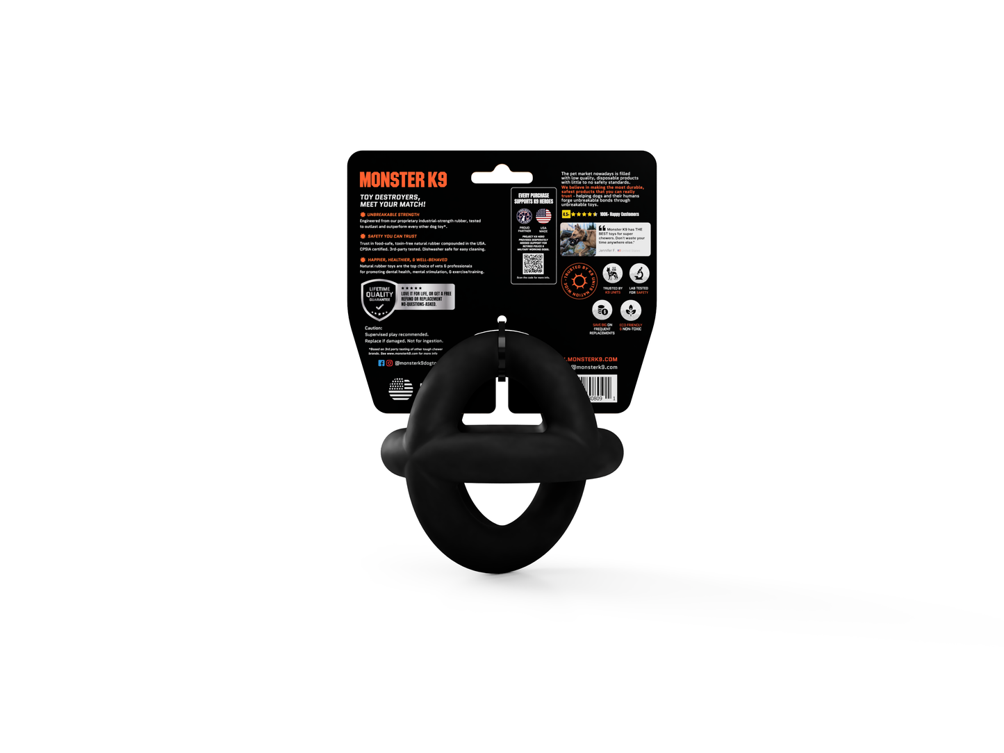Ring Ball - For Power Chewers, USA Made, Lifetime Guarantee 
