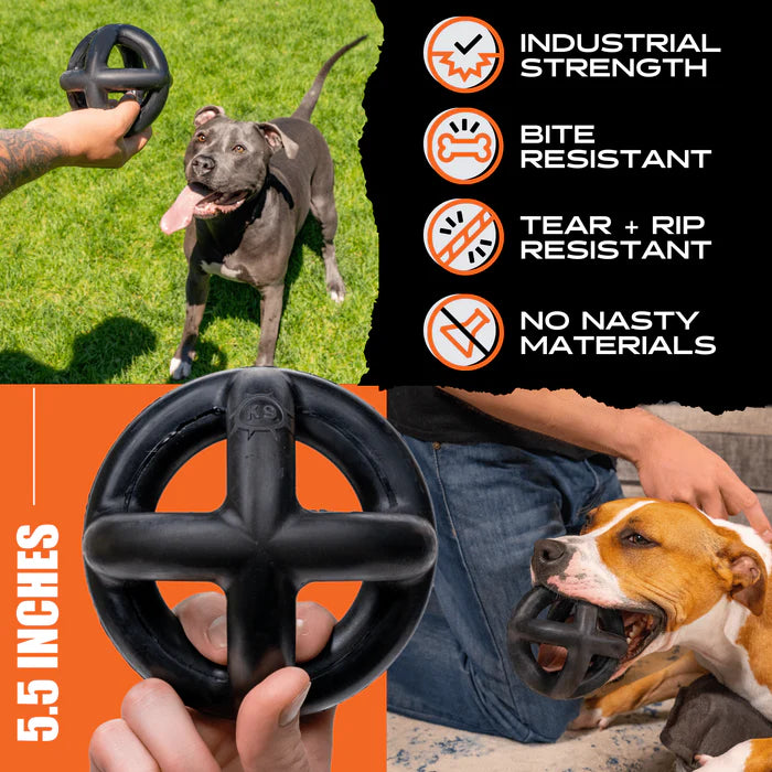Ring Ball - For Power Chewers, USA Made, Lifetime Guarantee 